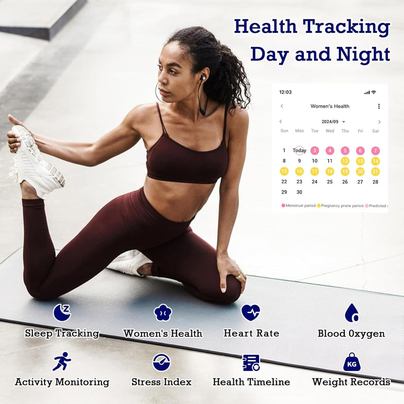 Smart Ring Health Tracker, Sleep Tracker Ring with Heart Rate, Waterproof Fitness Ring for Activity Monitoring/Steps/Distance/Calories,Air Gestures,Up to 7-Day Battery,For Ios Android (Light Gold,