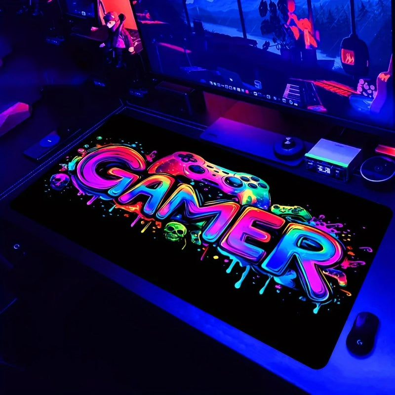 Gamepad Pattern Mouse Pad Large Gaming