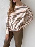 Wolfeel Summer Long Sleeve Striped T-Shirt