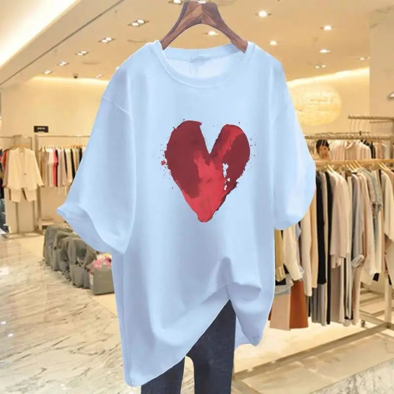 Summer New Chic Hand-Painted Print T-shirt