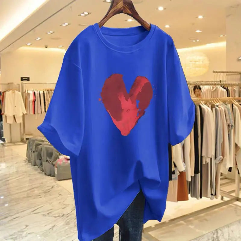 Summer New Chic Hand-Painted Print T-shirt