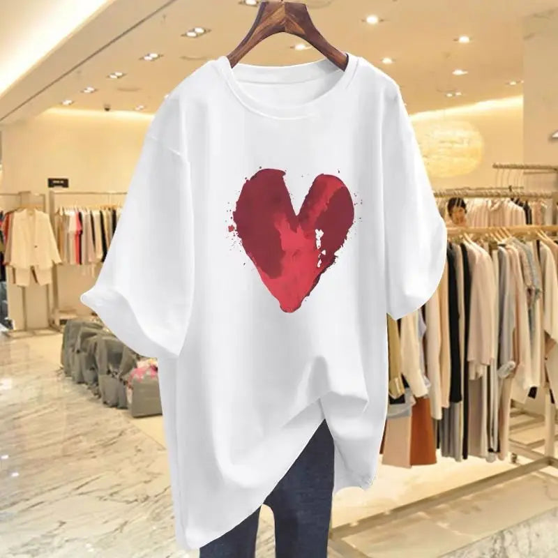 Summer New Chic Hand-Painted Print T-shirt