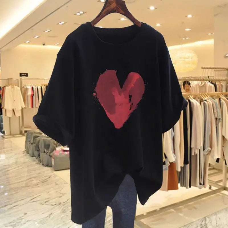 Summer New Chic Hand-Painted Print T-shirt