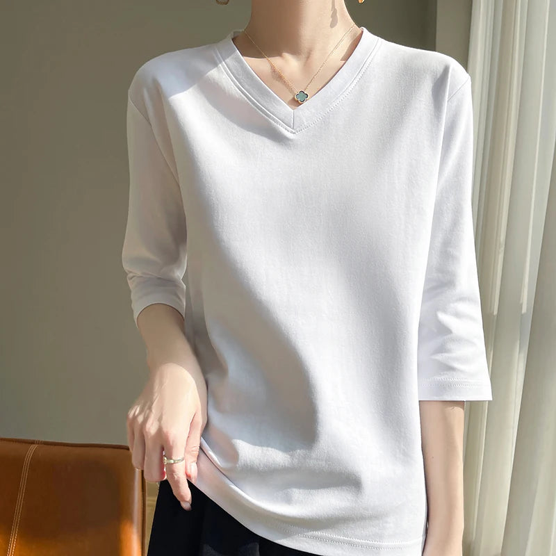 Spring And Summer New White Mercerized