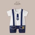 Baby Boys Summer Thin Cartoon Rompers