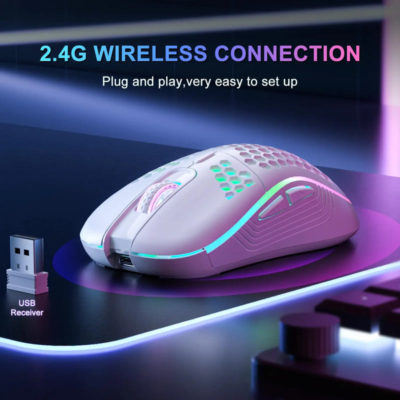 Wireless RGB Lighting Charging Mouse