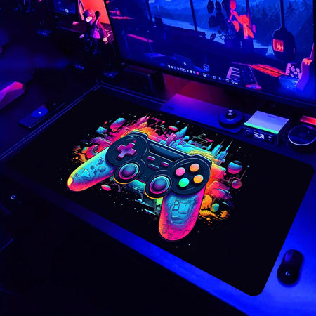 Gamepad Pattern Mouse Pad Large Gaming